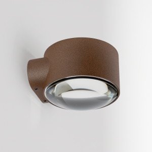 Rustiek bruine convex glazen venster modern wandlamp downlighter