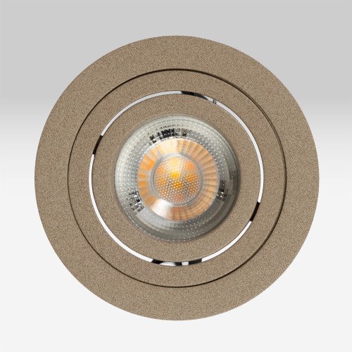 Richtbare inbouwspot Lune Rond Champagne