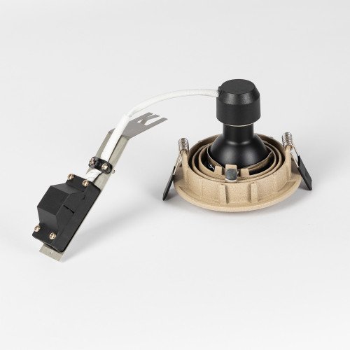 Richtbare inbouwspot Lune Rond Champagne