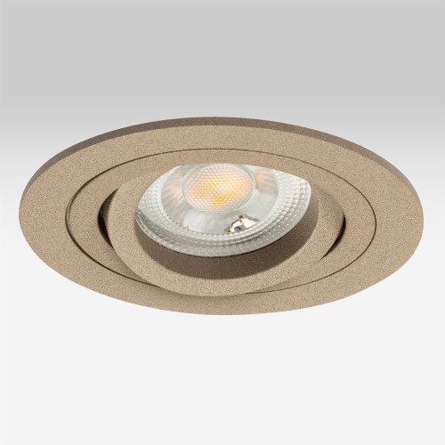 Richtbare inbouwspot Lune Rond Champagne