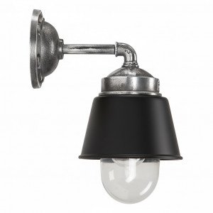Wandlamp industrieel Zwart