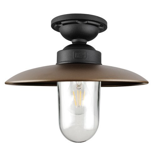 plafondlamp schuin Solingen Matzwart brons Landelijk