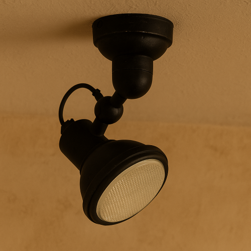 Nostaluce Plafond- en Wandspot Memphis Antique Black spot | Nostalux.be