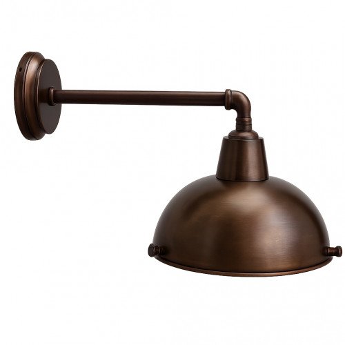 messing lamp in de kleur antiek donker koper met een E27 fitting