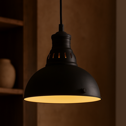 messing lamp in de kleur antiek zwart met een E27 fitting