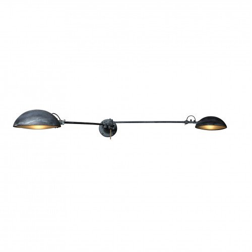 messing lamp in de kleur antiek oud grijs met een E27 fitting