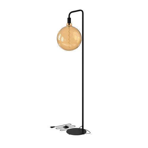Vloerlamp met E27 zwart