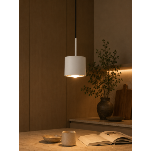 Binnenlamp June hanglamp wit aluminium modern