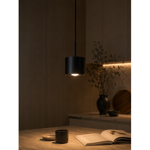 Binnenlamp June hanglamp zwart aluminium modern