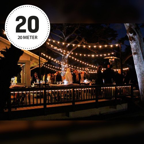 Feestverlichting LED Patio 20 helder - 20 meter / 24 fittingen