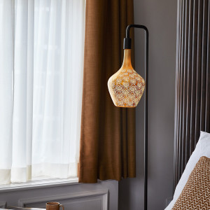 Vloerlamp met E27 zwart