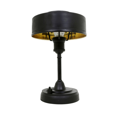 bureaulamp, tafellamp, zwart, messing, industrieel, vintage, auxerre
