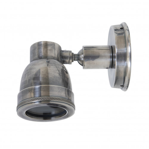 Indigo Swirl outdoor spot vintage zilver gemaakt van messing opbouwspot handgemaakte design lamp