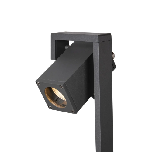 Theo Bracket 50 antracietkleurige staande tuinlantaarn voor buiten met een GU10 fitting.