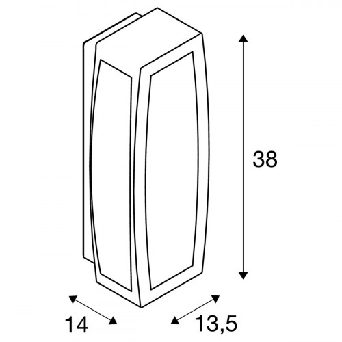 Buitenlamp Meridian Box 2 Antraciet wandlamp