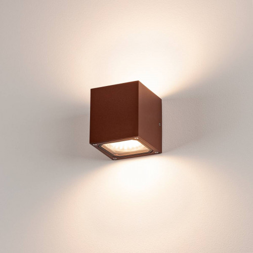 Wandlamp Sitra Cube Roest Kleur 2xgx53