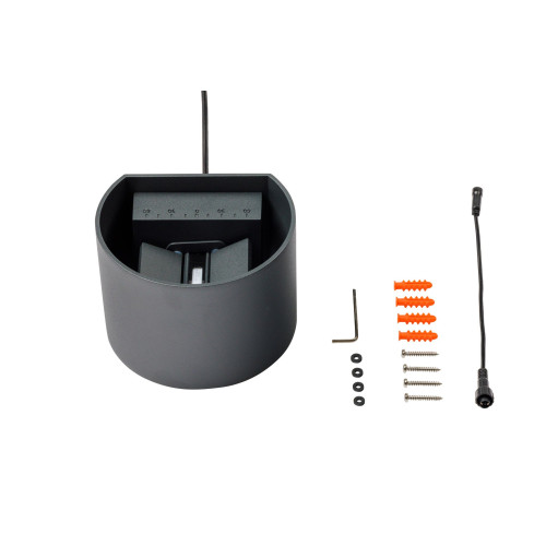 Antracieten buitenlamp wandlamp welke geschikt is voor buiten met laagspanning 12 volt buitenverlichting