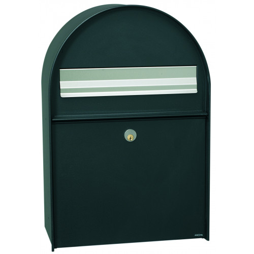 Brievenbus amber 400 zwart (4000100M) - Nostalux - Brievenbussen RVS