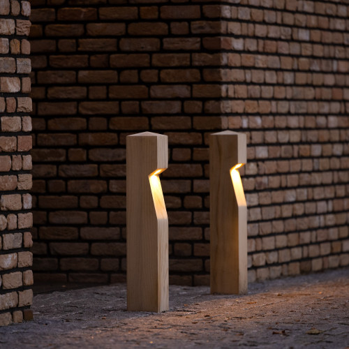 houten buiten terras lamp van eiken hout eye inclusief led lamp duurzame buitenverlichting