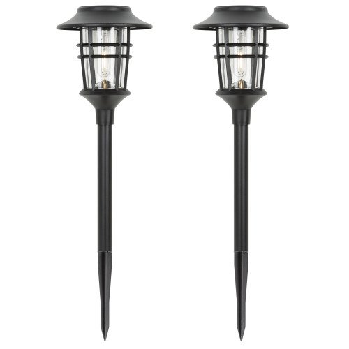 Fakkel zwart op zonne energie, sfeerverlichting voor buiten, LED solar Wandlamp Zwart Del Sol, Nostalux solar buitenlamp