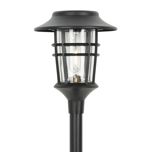 Fakkel zwart op zonne energie, sfeerverlichting voor buiten, LED solar Wandlamp Zwart Del Sol, Nostalux solar buitenlamp