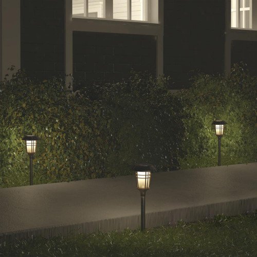 Fakkel zwart op zonne energie, sfeerverlichting voor buiten, LED solar Wandlamp Zwart Del Sol, Nostalux solar buitenlamp