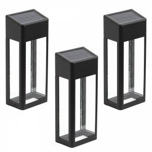 sfeerverlichting buiten - Set LED solar Wandlamp Zwart Solario - Nostalux solar buitenlampen sfeerverlichting buiten - Set LED solar Wandlamp Zwart Solario - Nostalux solar buitenlampen