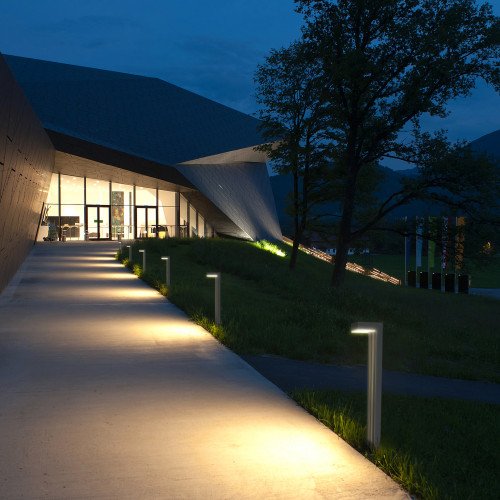 Rechthoekige moderne solar tuinlamp in de kleur antraciet