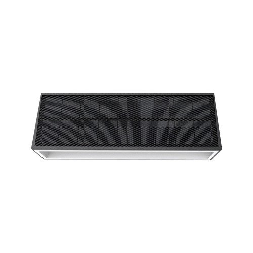 Zwarte moderne up&down muurlamp solar verlichting