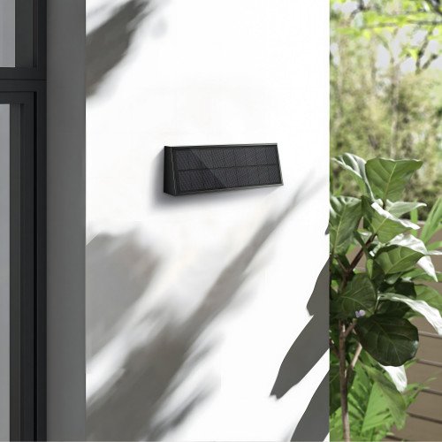 Zwarte moderne up&down muurlamp solar verlichting