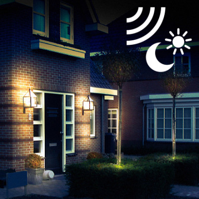 Buitenverlichting met dag/nacht sensor Buitenverlichting met dag/nacht sensor