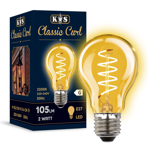 Ledlamp KS Classic Curl- 2 Watt - 105 Lumen