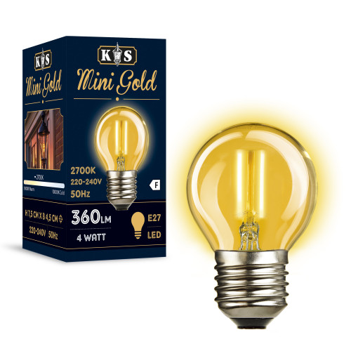 Mini Gold Ledlamp E27