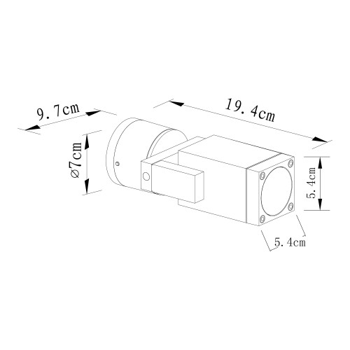 Cubic alu Muurspot (7127-5876) -  - Wand verlichting modern LED