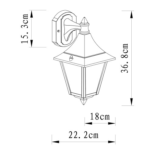 KS Verlichting Livorno Hang Hanglamp wand zwart