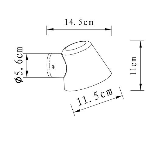 Vita Cup Wandlamp matzwart GU10