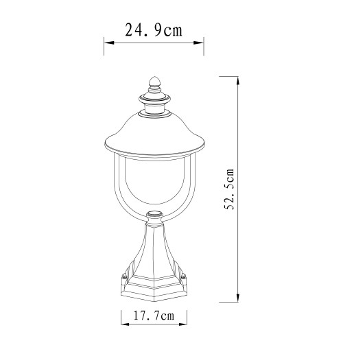 Tuinlamp Bologna sokkel (7418) - KS Verlichting - Semi Klassiek Landelijk