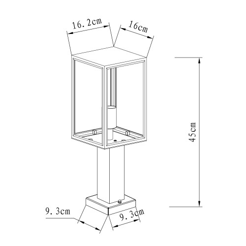 Buitenlamp Soho Sokkel met smart WIFI led