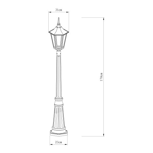 lantaarn voor in de tuin in de kleur groen en zwart met grote fitting terraslamp