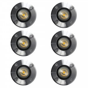 RVS Grondspot set LED Rond RVS Grondspot set LED Rond