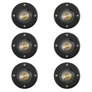 RVS Grondspot LED Rond zwart RVS Grondspot LED Rond zwart