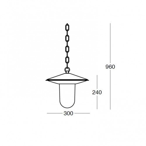 Veranda lamp Louvre aan ketting (7210) - KS Verlichting - Lampen aan Ketting