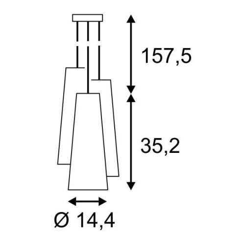 Soprana Cone Pd-2 Zwart/wit/grijs 3xe14