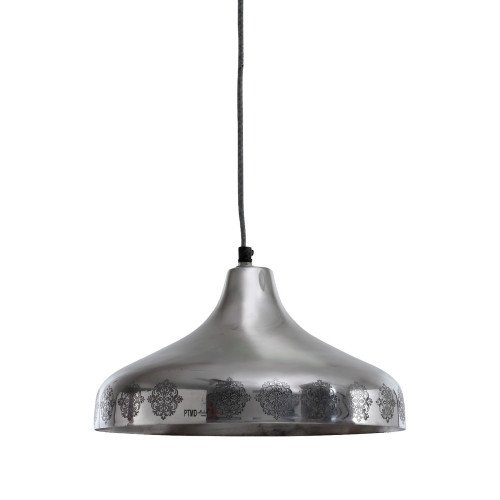 Alu shiny lamp hanging round flat L
