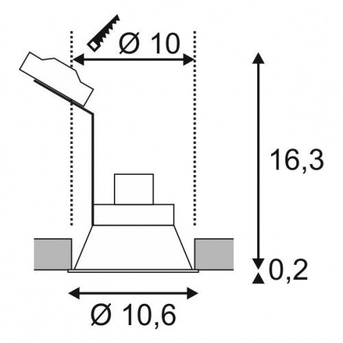 Horn-o Gu10 Zwart 1xgu10