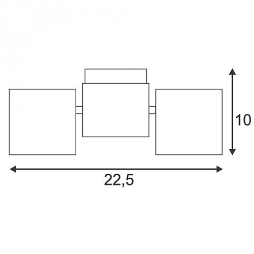 Altra Dice Spot 2 Zilvergrijs/zwart 2xgu10