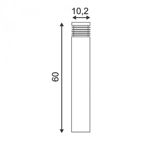 Vap Slim 60 Edelstaal Geborsteld 1xe27