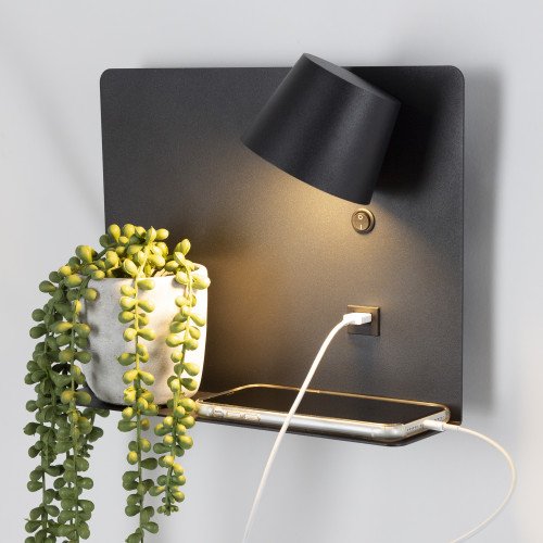 Wandlamp Solution met USB oplaadstation