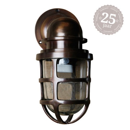 Nostaluce Industriële vintage stallamp Brooklyn messing - wandlamp - muurlamp - lampen | Nostalux.be