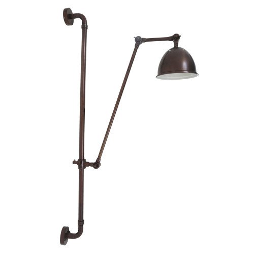 Retro muurlamp Reno antique brass | Nostalux.be